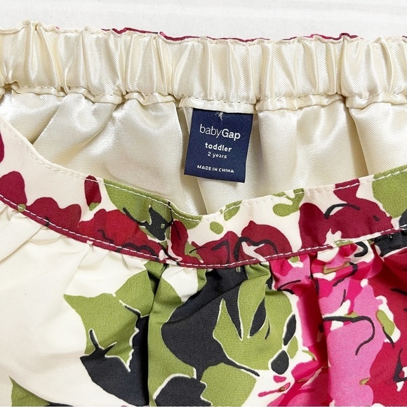 BABY GAP Girl Ivory Floral Skirt Red Tulle Trim - 2T - Picture 3 of 7